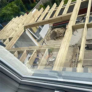 a view of a construction site from a window